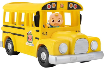 CoComelon Official Musical Yellow School Bus, Plays Clips from ‘Wheels on The Bus,’ Featuring Removable JJ Figure – Character Toys for Babies, Toddlers, and Kids