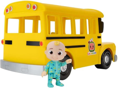 CoComelon Official Musical Yellow School Bus, Plays Clips from ‘Wheels on The Bus,’ Featuring Removable JJ Figure – Character Toys for Babies, Toddlers, and Kids