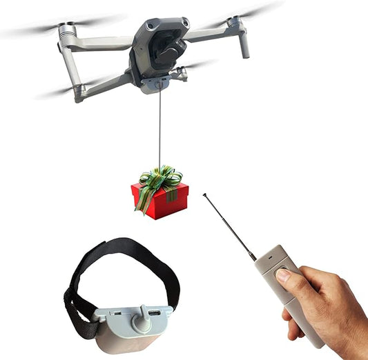 Universally Drone Airdrop System Release Device Payload Delivery Transport Drop, for DJI Mini5 Pro/Mini4/Mini3/Mini2/Air3/Air2/Air2S/Mavic4/Mavic3/ Mavic Series Drone Accessories (Airdropper Device)