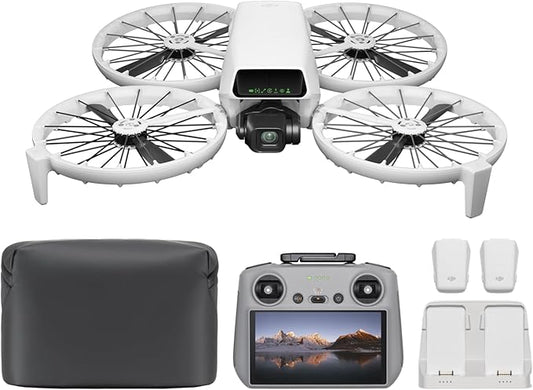 DJI Flip Fly More Combo With RC 2 Screen Remote Controller, Drone With 4K UHD Camera for Adults, Palm Takeoff, Auto Return, Intelligent Flight, 3 Batteries for 93-Min Flight Time