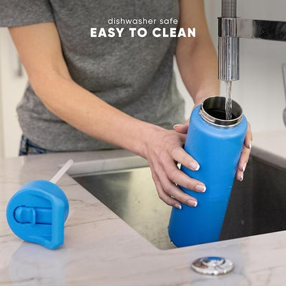 Simple Modern Summit Water Bottle with Straw Lid | DC Comics 30oz Leak Proof Stainless Steel Insulated Cup | Gifts for Her Him | Batwheels Schematics