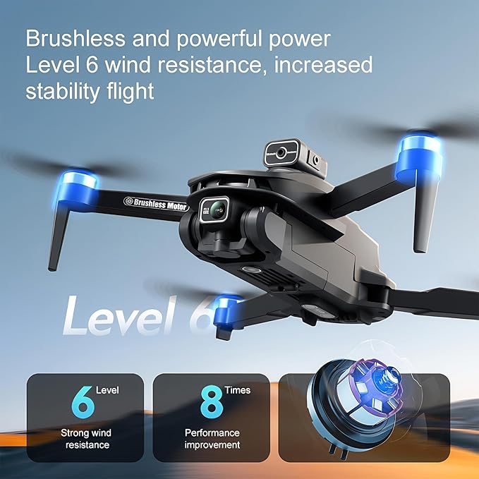 V168 4K UHD Drone with GPS Return, 90° Adjustable Camera, 5G HD Transmission, 30 Min Flight, 3000M Range, Obstacle Avoidance, Brushless Motor, Follow Me & Waypoint Fly (Black)