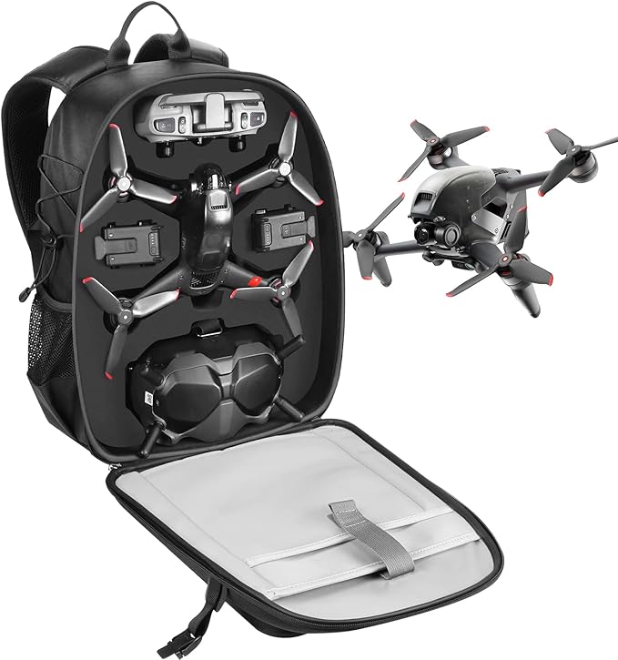 Smatree Professional Backpack for DJI FPV Combo,Hard Backpack Waterproof Backpack Bag for DJI FPV Drone Accessories, No Deed Remove Propeller, Ready to Fly