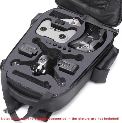 Waterproof Shockproof DJI FPV Backpack Portable Hard Case for DJI FPV Combo Drone, Remote Controller, Batteries, FPV Bag with YKK Zipper (Metal Grey)