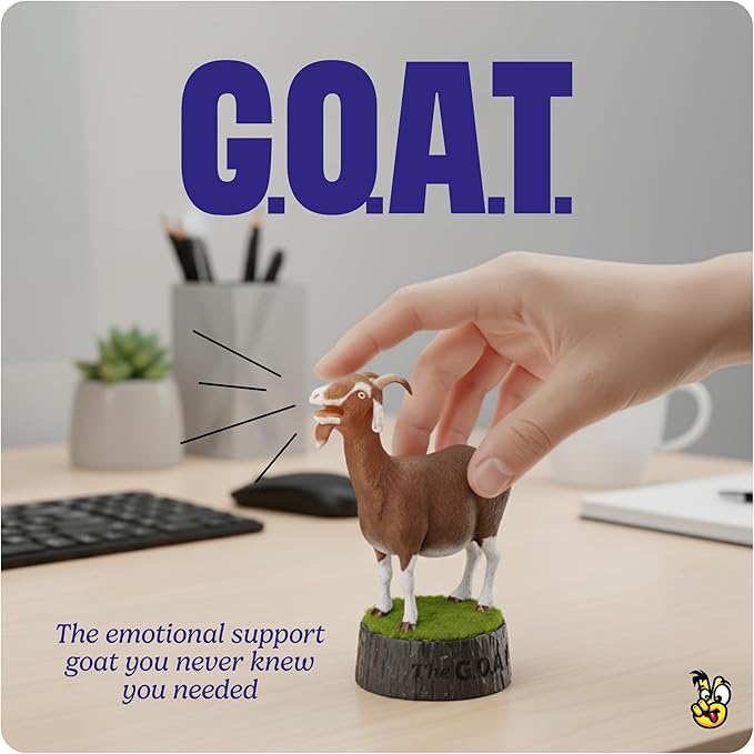The Screaming Goat Desk Toy - White Elephant Gifts for Adults Unique - Office Gag Gifts - Funny Ideas for Coworkers - Holiday Fun Secret Santa Desk Toys - Hilarious Stocking Stuffers