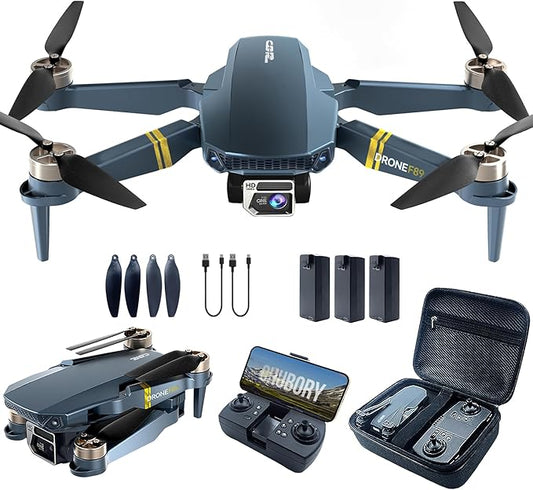 4K Drones with Camera for Adults: 2650ft Long-Range Foldable Quadcopter, 60+ Min Flight, Brushless Motor, Auto Hover & Follow Me (3 Batteries)
