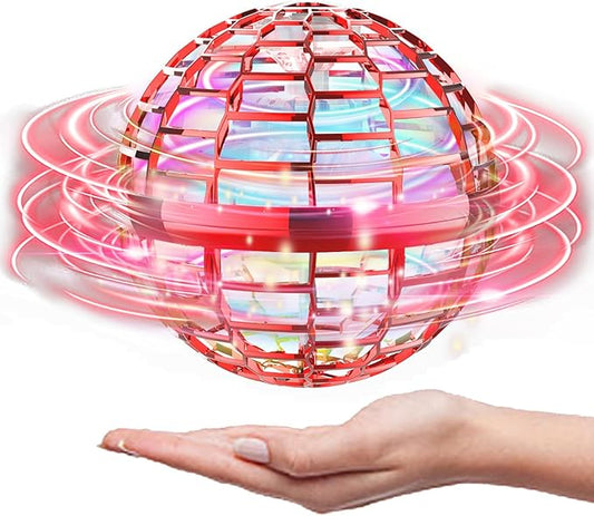 ATHLERIA Pro Hand Operated Mini Drone for Kids Teens,Led Light Arrow Rocket Helicopter Flying Ball Toy,Flying Spinner Interactive Toys,Birthdays for Boys Girls 6+