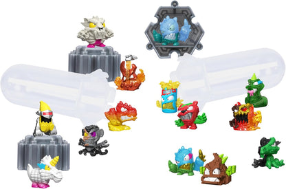 MRBEAST LAB Swarms Series 3, Hyper Fusion Series, 14 Pack Collectible Micro Beasts, 14 Collectible Stickers & 4 Fusion Caps to Build Out Your Own Biting Hot Sauce