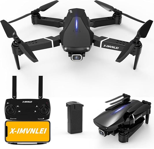 X9 4K GPS Drone with Camera for Adults Beginners, Foldable FPV RC Quadcopter, Optical Flow Positioning, Auto Return, Follow Me, Trajectory Flight, 3D Flip, Modular Batteries