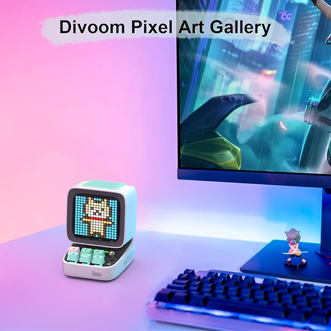 Divoom Ditoo and Tiivoo-2,Pixel Art Bluetooth Speaker,Suitble for Home,Room,Outdoor,Kitchen