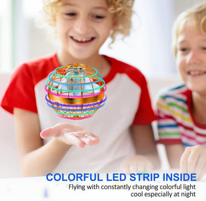 2025 Flying Orb Ball Toy,Cosmic Globe Boomerang Hover Ball Galactic Fidget Spinner, Hand Drone Orbit, Cool Toys Gift for 6 7 8 9 10+ Year Old Boys Girls Teens Outdoor Toys(Orange)