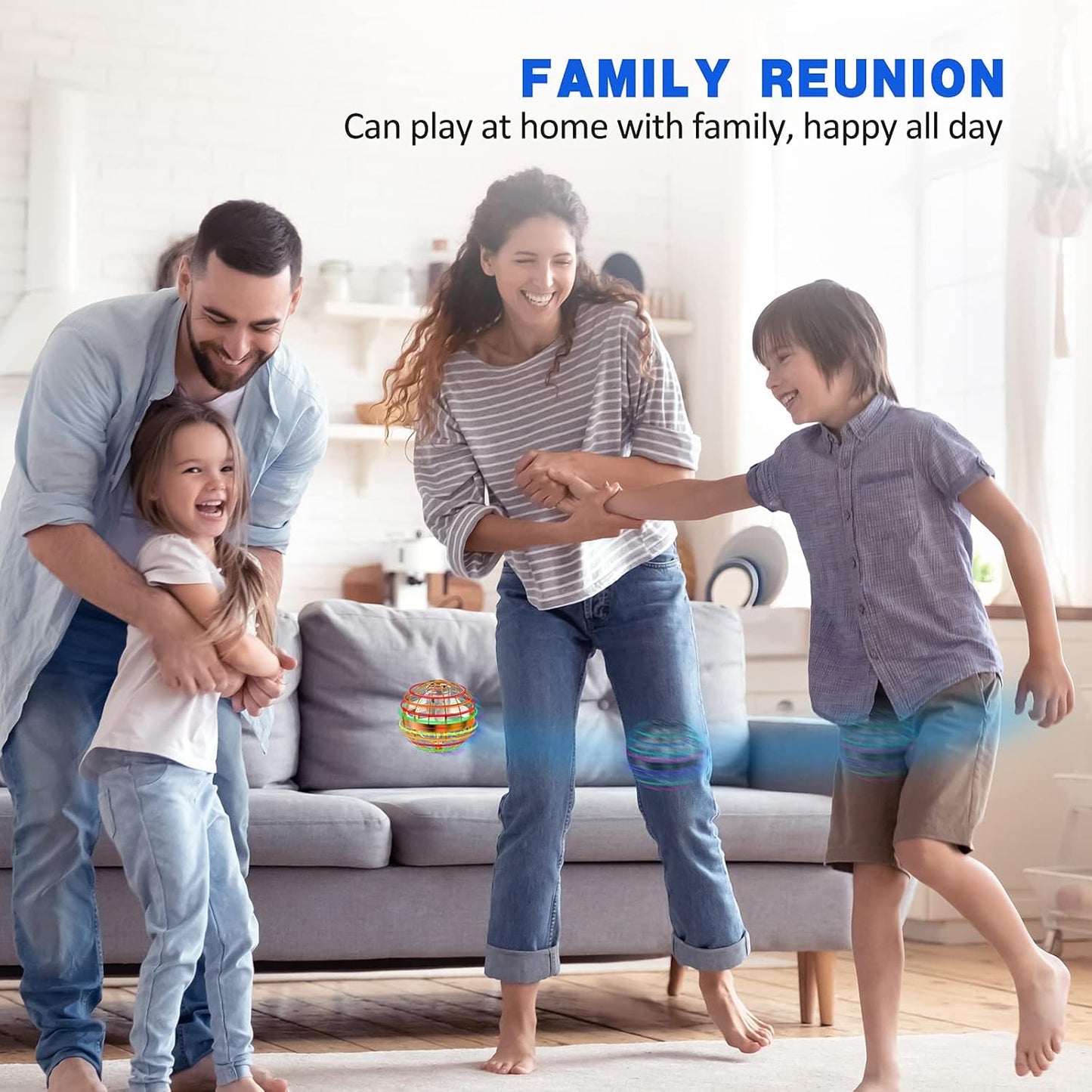 2025 Flying Orb Ball Toy,Cosmic Globe Boomerang Hover Ball Galactic Fidget Spinner, Hand Drone Orbit, Cool Toys Gift for 6 7 8 9 10+ Year Old Boys Girls Teens Outdoor Toys(Orange)