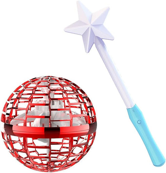 ATHLERIA Pro Hand Operated Drone with Magic Controller for Kids Adults - Hand Controlled Helicopter Flying Ball with 360° Rotating and RGB Lights - Mini Drone Interactive Toys Indoor Outdoor