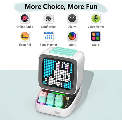 Divoom Ditoo and Tiivoo-2,Pixel Art Bluetooth Speaker,Suitble for Home,Room,Outdoor,Kitchen