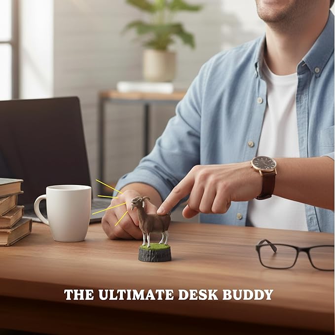 The Screaming Goat Desk Toy - White Elephant Gifts for Adults Unique - Office Gag Gifts - Funny Ideas for Coworkers - Holiday Fun Secret Santa Desk Toys - Hilarious Stocking Stuffers