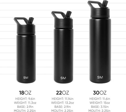 Simple Modern Summit Water Bottle with Straw Lid | DC Comics 30oz Leak Proof Stainless Steel Insulated Cup | Gifts for Her Him | Batwheels Schematics