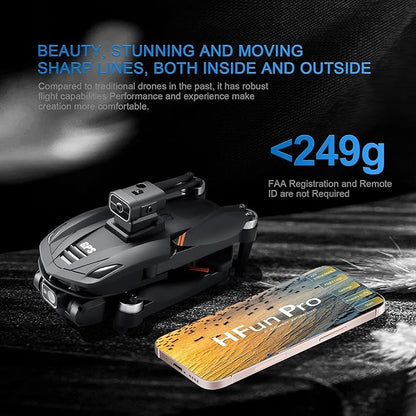 V168 4K UHD Drone with GPS Return, 90° Adjustable Camera, 5G HD Transmission, 30 Min Flight, 3000M Range, Obstacle Avoidance, Brushless Motor, Follow Me & Waypoint Fly (Black)
