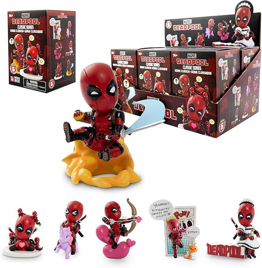 YuMe Deadpool Classic Series - 6 Pack Blind Box | Complete Set of Collectible Toy Mini Figures (2" to 4") | Premium Bundle | Marvel Superhero Action Figures | Great Gift for Fans & Collectors