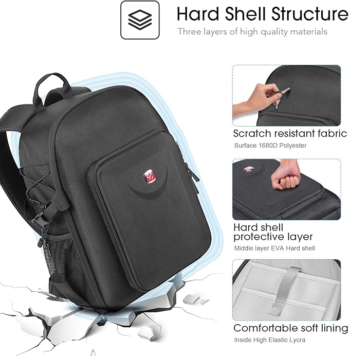 Smatree Professional Backpack for DJI Mavic 3/Mavic 3 Classic/3E/3T Combo, Waterproof Backpack Bag for DJI Mavic 3/Mavic 3 Classic/Mavic 3E/Mavic 3T Drone Accessories(NOT Fit for Mavic 3 Pro)