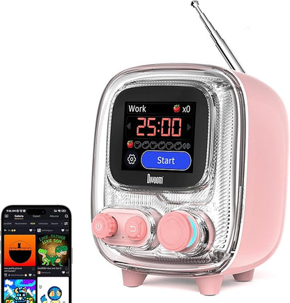 Divoom Ditoo and Tiivoo-2,Pixel Art Bluetooth Speaker,Suitble for Home,Room,Outdoor,Kitchen