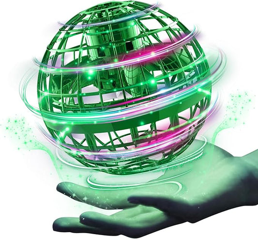 Ciniffo Flying Orb Ball 2025, Hand Controlled Boomerang Spinner Mini Drone Cosmic Globe Toy, Cool Toys Gift for 6 7 8 9 10+ Year Old Boys Girls Teens Outdoor Toys(Green)