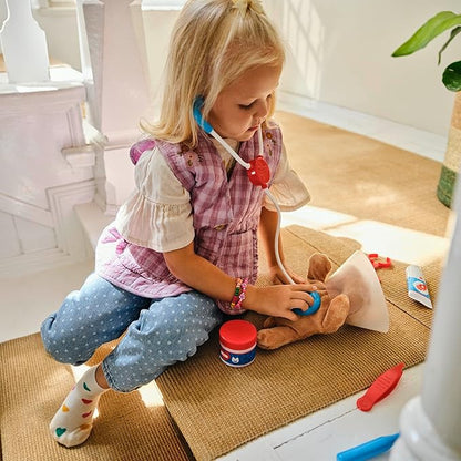 Melissa & Doug Examine and Treat Pet Vet Play Set, 24-Piece Animal Doctor Playset with Dog & Cat Plushies, Pet Doctor Kit & Accessories, Preschool Toys for Girls & Boys Ages 3+