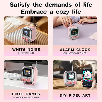 Divoom Ditoo and Tiivoo-2,Pixel Art Bluetooth Speaker,Suitble for Home,Room,Outdoor,Kitchen