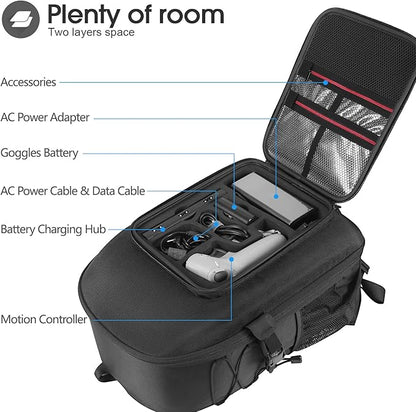 Smatree Professional Backpack for DJI FPV Combo,Hard Backpack Waterproof Backpack Bag for DJI FPV Drone Accessories, No Deed Remove Propeller, Ready to Fly