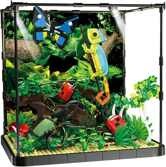 ENJBRICK Flowers Botanical Butterfly Garden Building Set for Adutls,Animals Insect Tank Building Toy Set for Boys and Girls 12 Years Up 1284 PCS