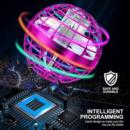 2025 Flying Orb Ball Toy,Cosmic Globe Boomerang Hover Ball Galactic Fidget Spinner, Hand Drone Orbit, Cool Toys Gift for 6 7 8 9 10+ Year Old Boys Girls Teens Outdoor Toys(Pink)