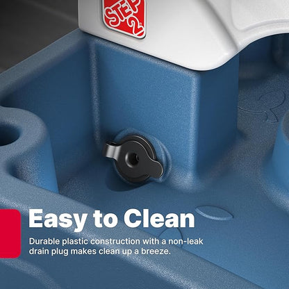 Step2 Misting Mountain & Waterfall Water Table with 21-Piece Accessory Set, Plastic, Ages 18 Months–5 Years, Gray